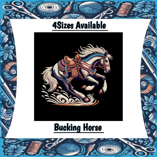 Bucking Horse - Machine Embroidery File | 4 Sizes